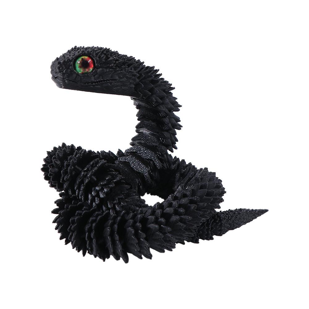 Realistic 3D Printed Snake 30/45/60cm Rotatable Simulated Snake Ornament PLA Multicolor Animal Simulation Model Car Decoration