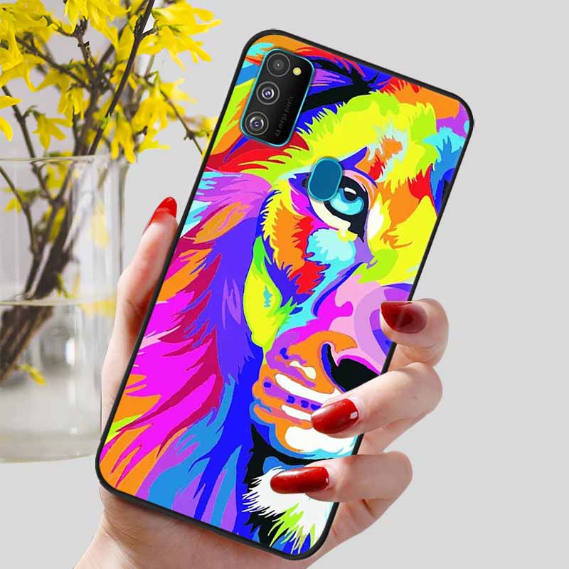Funda para Samsung Galaxy M21 Funda Trasera de Silicona TPU Suave para Fundas de Teléfono Galaxy A21S M30S M31 M 21 M21S M31S Carcasas Negras Coques