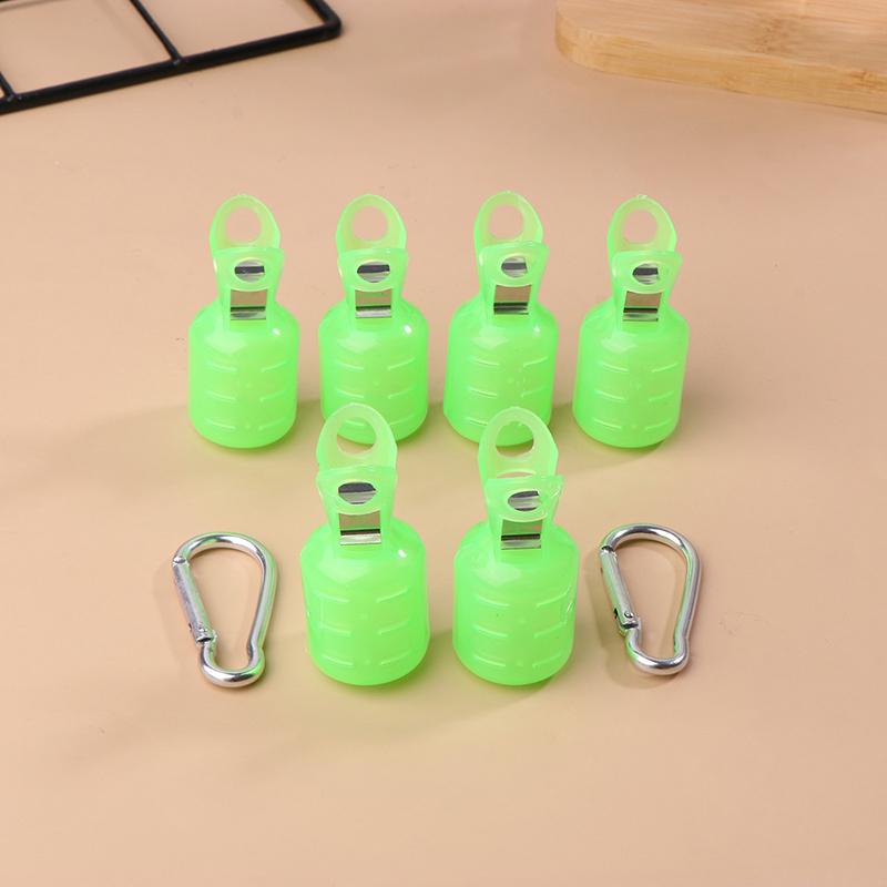 6Pcs New Squid Jig Bait Protector Kit Webfoot Octopus Egi Hook Cover Cuttlefish Umbrella Lure Cap With Carabiner Sea Accessories
