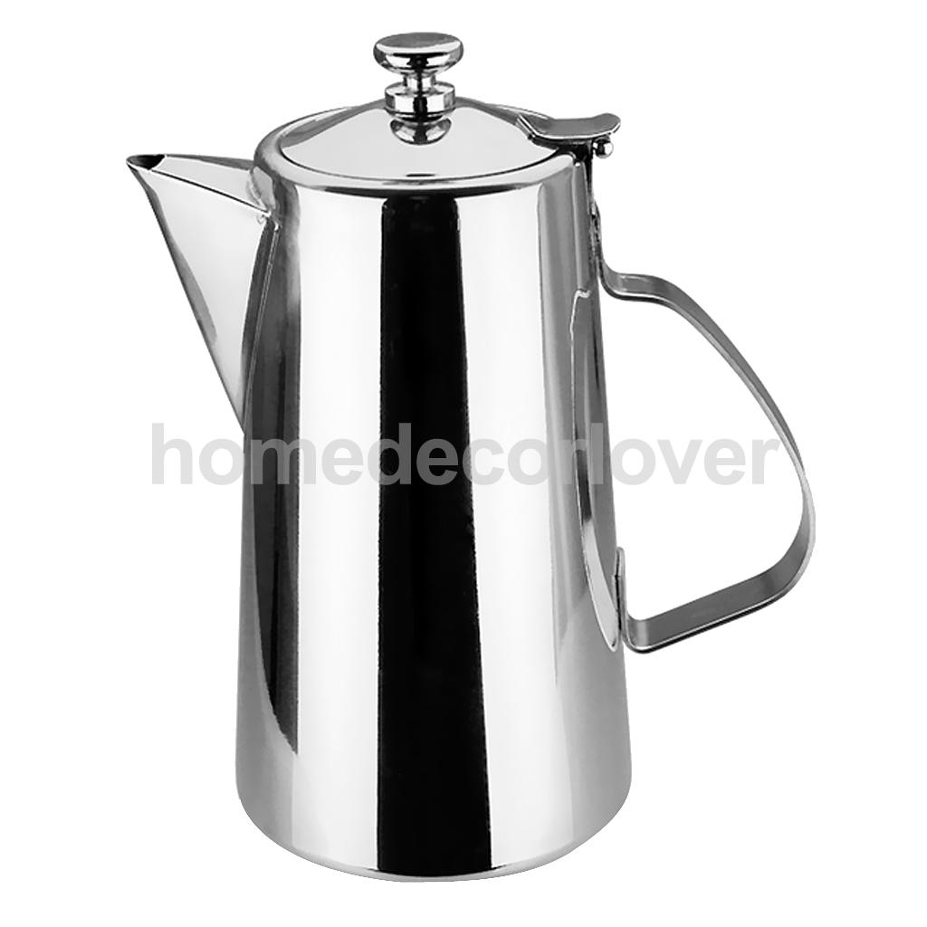 1.5L/2L Stainless Steel Water Coffee Pot Ice Tea Jug Kettle Pitcher with Lid 2 Patterns