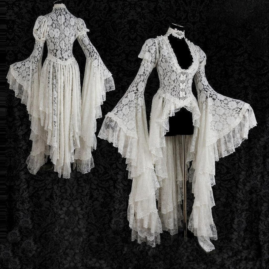 Damen Casual Fashion Langarm Halloween Grafik bedruckt Vintage Lange Kleider