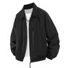 Men's Autumn Casual Pure Color Lapel Jacket - Trendy Loose Windbreaker Top