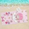 Cinnamoroll Beach Towel 2D Single Print Pink Travel Accessory Absorbent Soft Adorable Cartoon-Themed Durable Beach