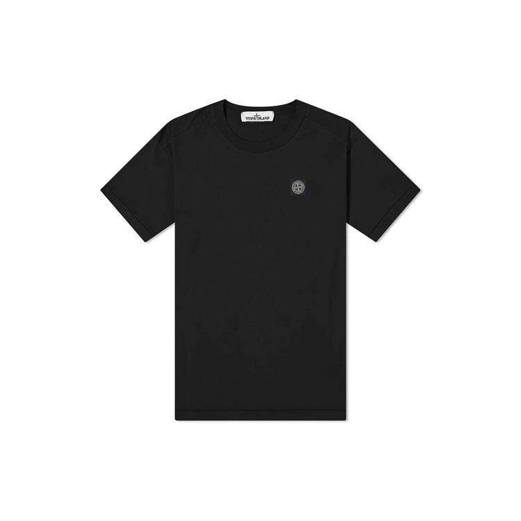 STONE ISLAND Patch Logo T-shirt `Black`