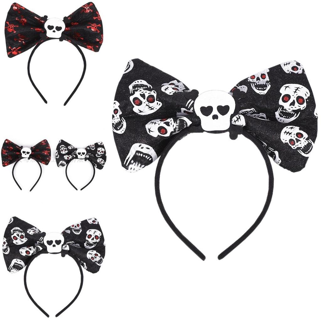 High-quality Red Eye Skull Bow Headband Ideal For Halloween Decorations