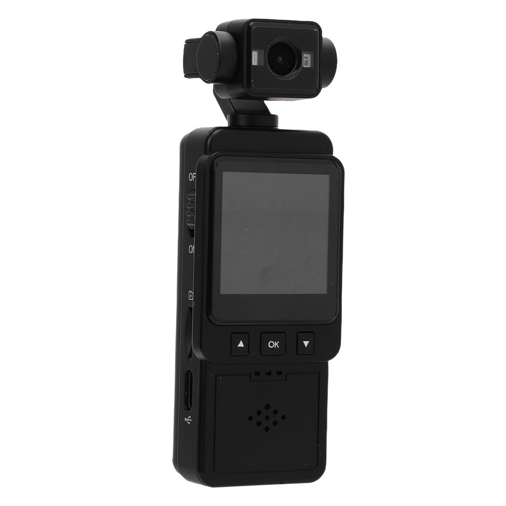 Wearable Camcorder WiFi 1080P 360 Degree Rotatable Lens Color LCD Screen Body Worn Camera with Clamp for Travel Hiking