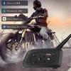 V6 Pro Motorradhelm-Gegensprechanlage – 1500 m Bluetooth 5.0-Headset mit DSP-Rauschunterdrückung, 6-Fahrer-System