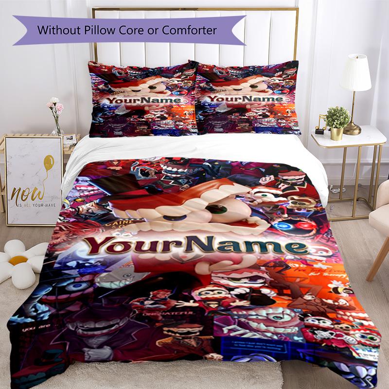 Circo Digitale Personalizza il tuo nome Set Biancheria da Letto Copripiumino Traspirante con Federe Decorazione per la Casa Regalo di Compleanno