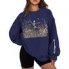 Halloween Skeleton Graveyard Print Sweatshirt Vintage Spooky Season Streetwear Fun Halloween Pullover For Men Women