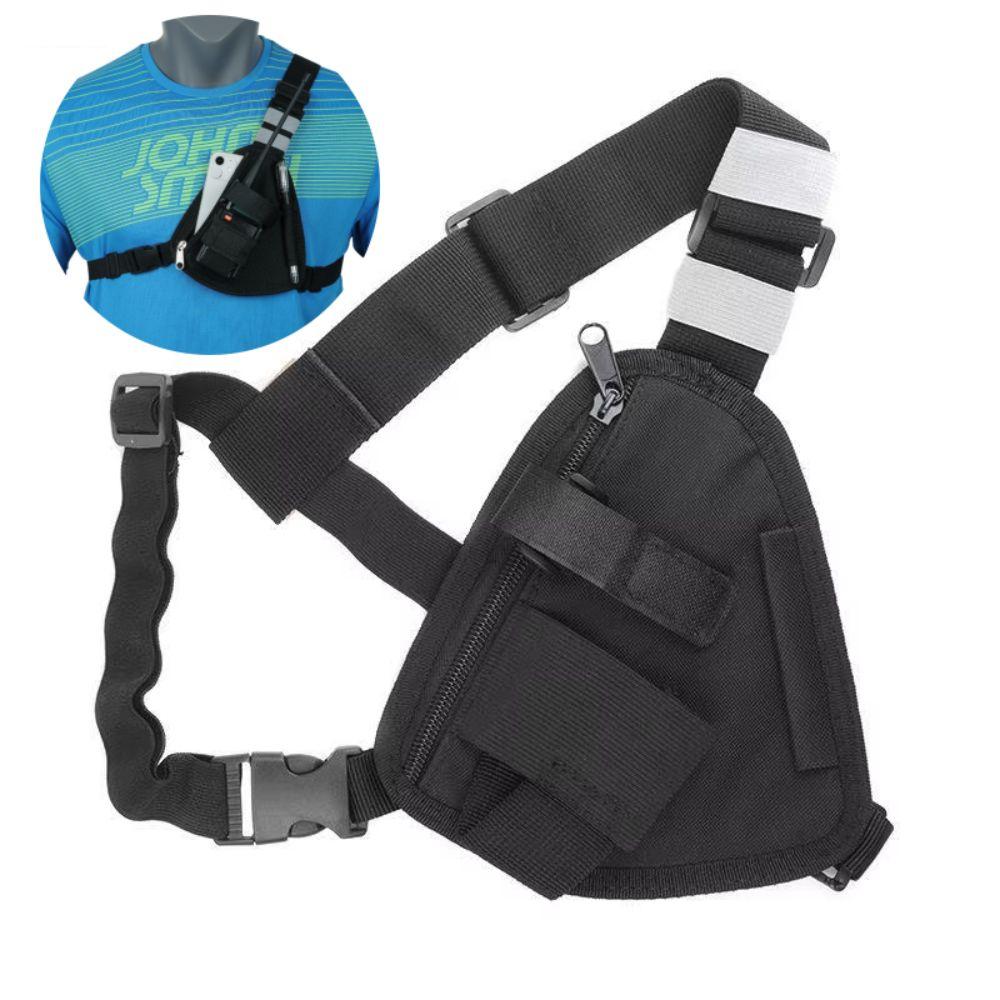 Adjustable Radio Chest Harness Pack Crossbody Bag Interphone Chest Bag Hiking Camping
