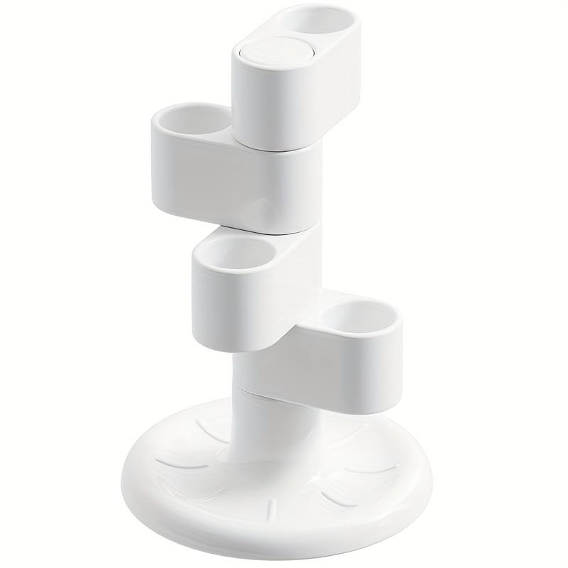 

A White Desktop Pencil and Pen Storage Rack That Can Rotate 360 Degrees,can Hold 4 Pens,Office Desktop Organization and Storage белый