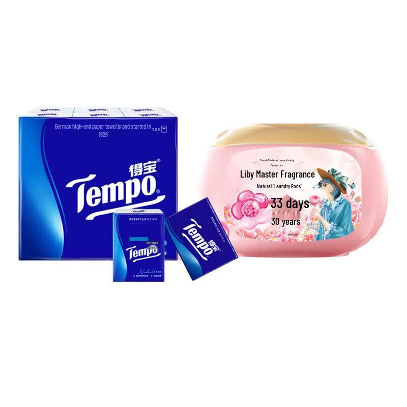 Tempo Unscented Mini Tissues with Bonus Laundry Pods