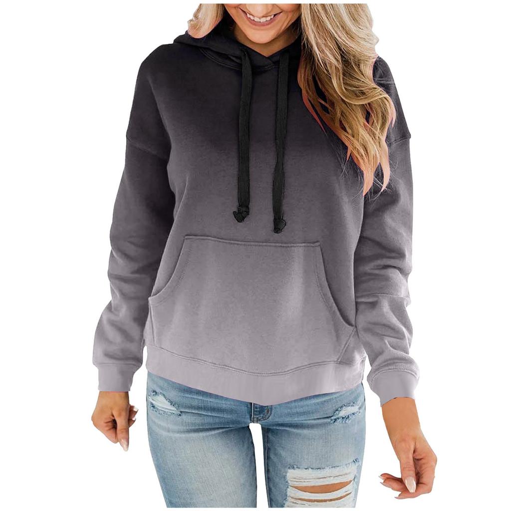 Women's -Lined Gradient Hoodie for Fall and Winter Casual Wear