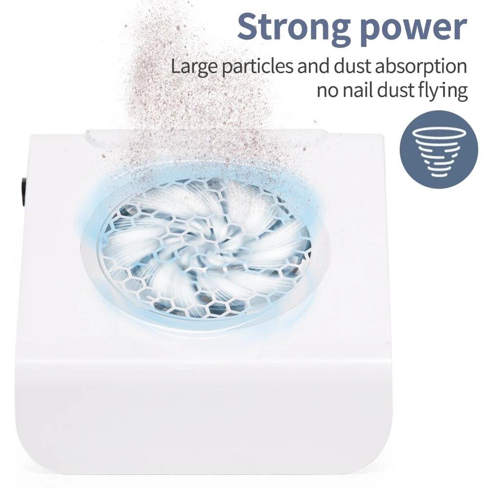 Professional Nail Dust Collector And Dustabsorption No Nail Dust Flying For Manicure Extractor Fan Large Particles