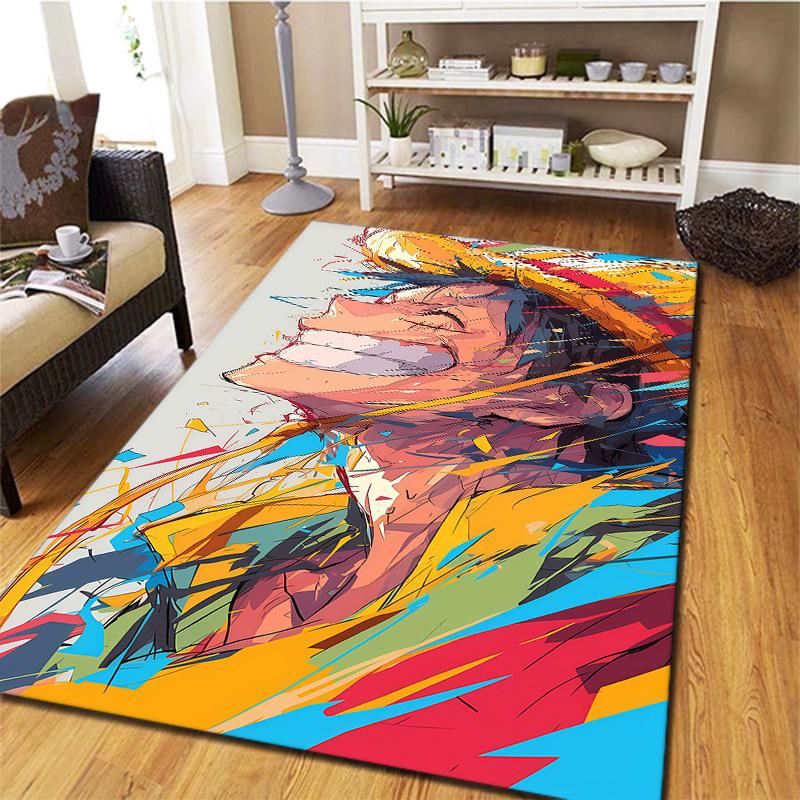 One Piece Monkey D Luffy Carpet Rug For Living Room Bedroom Home Sofa Decoration Kids Play Nonslip Floor Mat