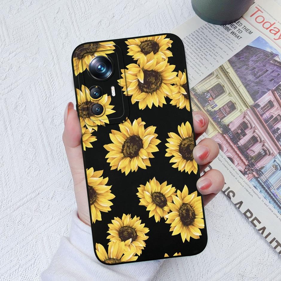For Xiaomi 12T Case Hot New Design Cute Cat Butterfly Cartoons Matte Liquid Silicone Shell For Xiaomi 12T Pro Ultrathin Fundas