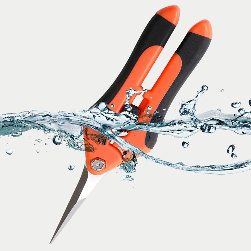 1 stk hagesaks rustfritt stål hagegrenbeskjæring for tresaks fruktplukkingssaks ugress potteblomstbeskjærer