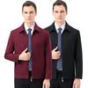 2024 Autumn Men's Casual Loose Fit Wool Jacket - Middle-aged & Elderly Business Lapel Outerwear