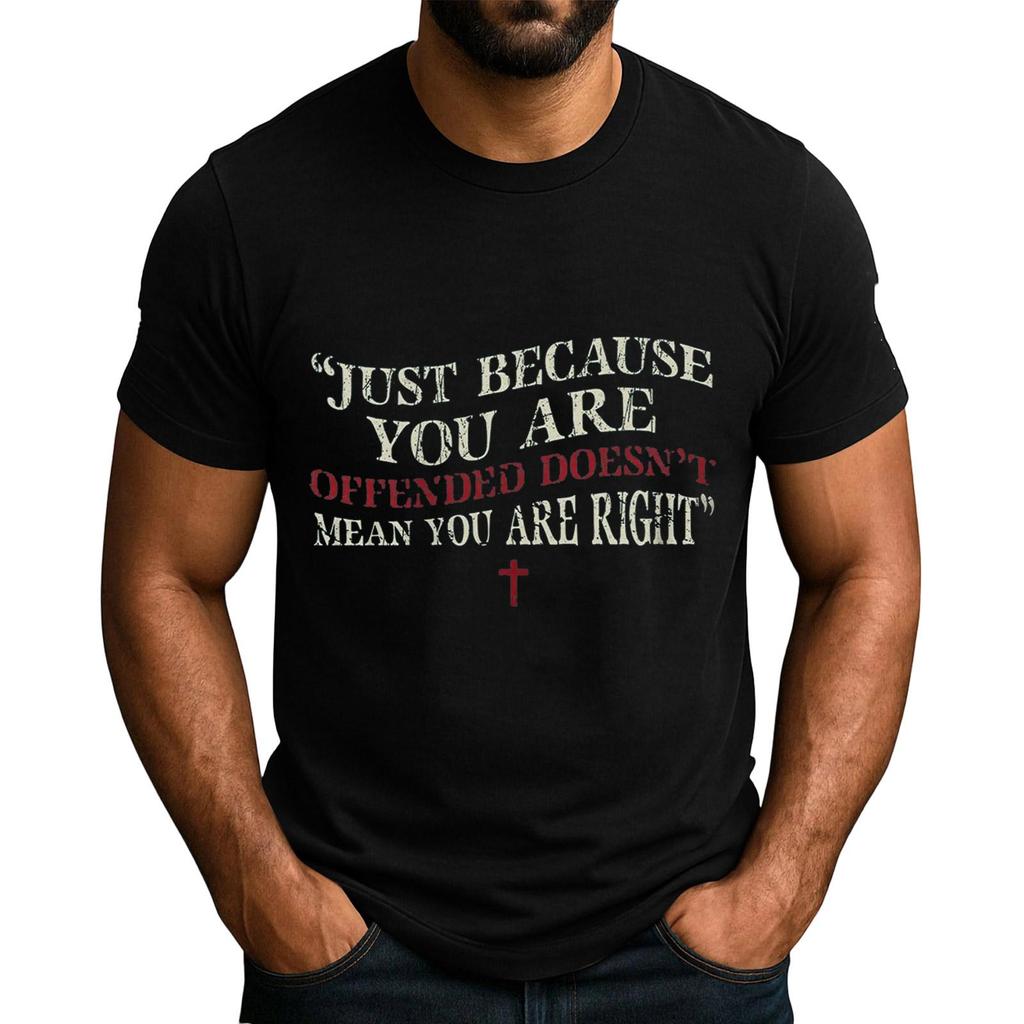 Men's  Popular T-shirt Printed Round Neck Short Sleeve T-shirt