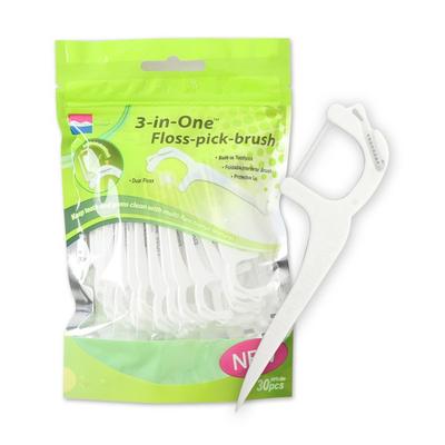 Oral In One 3 In One Multi Dental Floss, 30 Pieces, 1 Piece