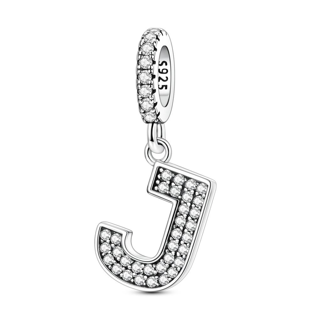 Decorative Charms Genuine Copper Heart Pendant Piece Letter Name Charm Decorations Bead Elements Suitable For Authentic Bracelet Style For Women