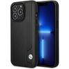 Pouzdro pro iPhone 14 Pro Max BMW Hardcase Kožené Černé