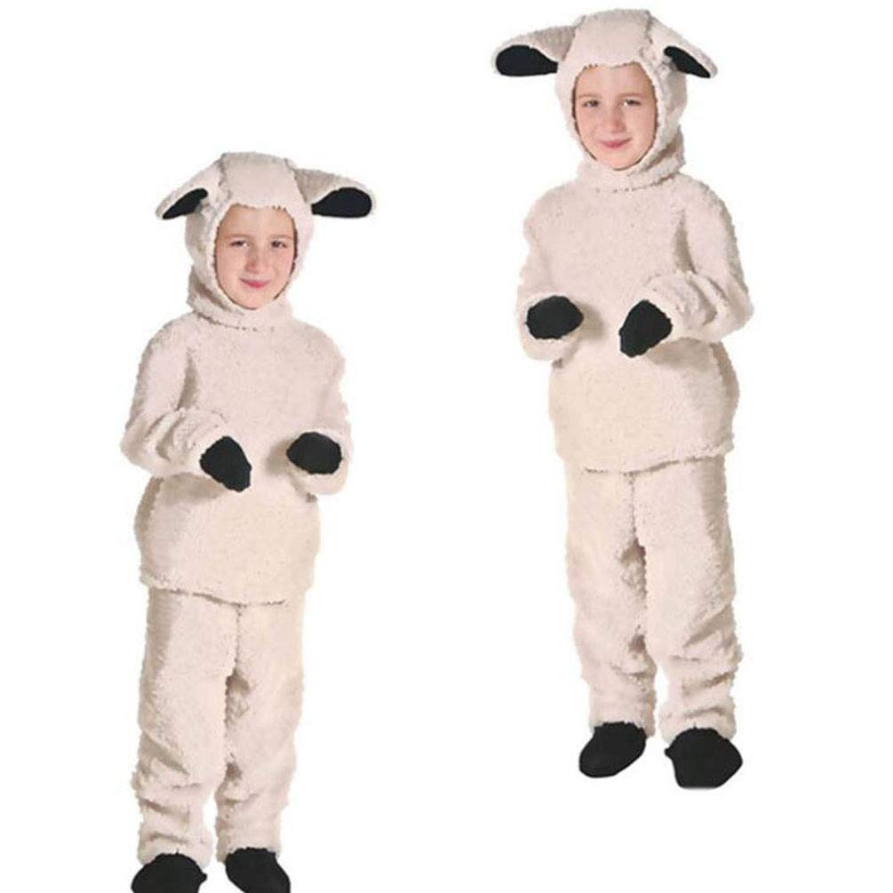 SKYGANG 5-Piece Kigurumi Set for Kids and Adults, Parent-Child Cosplay, Sheep Animal Costume, Camping Suit, Cute Halloween Costume (Children's Size L)
