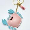 1 Pcs Simple And Fashionable Leather Crab Car Keychain Bag Creative Headphone Bag Pendant Accessories
