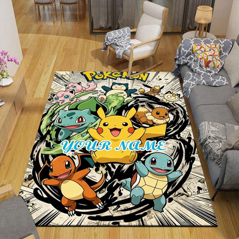 Custom 1Pc Pikachu Cyberpunk Artwork Rug Office Carpet Indoor Outdoor Entrance Doormat Nonslip Soft And Comfortable Living Room D2915212