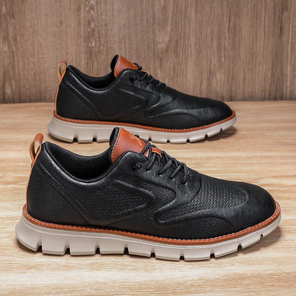 Large size British casual shoes lightweight sports shoes fly-woven mesh flats 40 чёрный