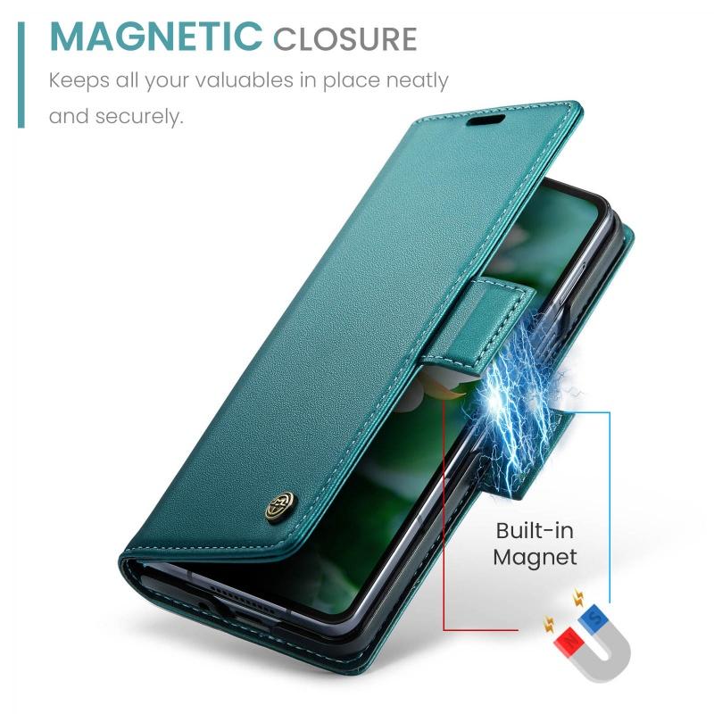 Magnetic Leather Wallet Multi Card Phone Case for Samsung Galaxy Z Fold 7 6 5 Fold6 Fold5 Shockproof Stand Cover Back Bag