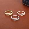 1Pc Fashionable Synthetic Zircon Ring, Adjustable Opening, Fashionable Ring, Suitable for Daily Wear