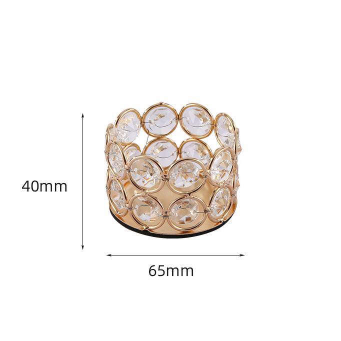 Golden Candle Holder European Crystal Candle Holder Creative Iron Candle Holder Candle Dinner Candle Cups