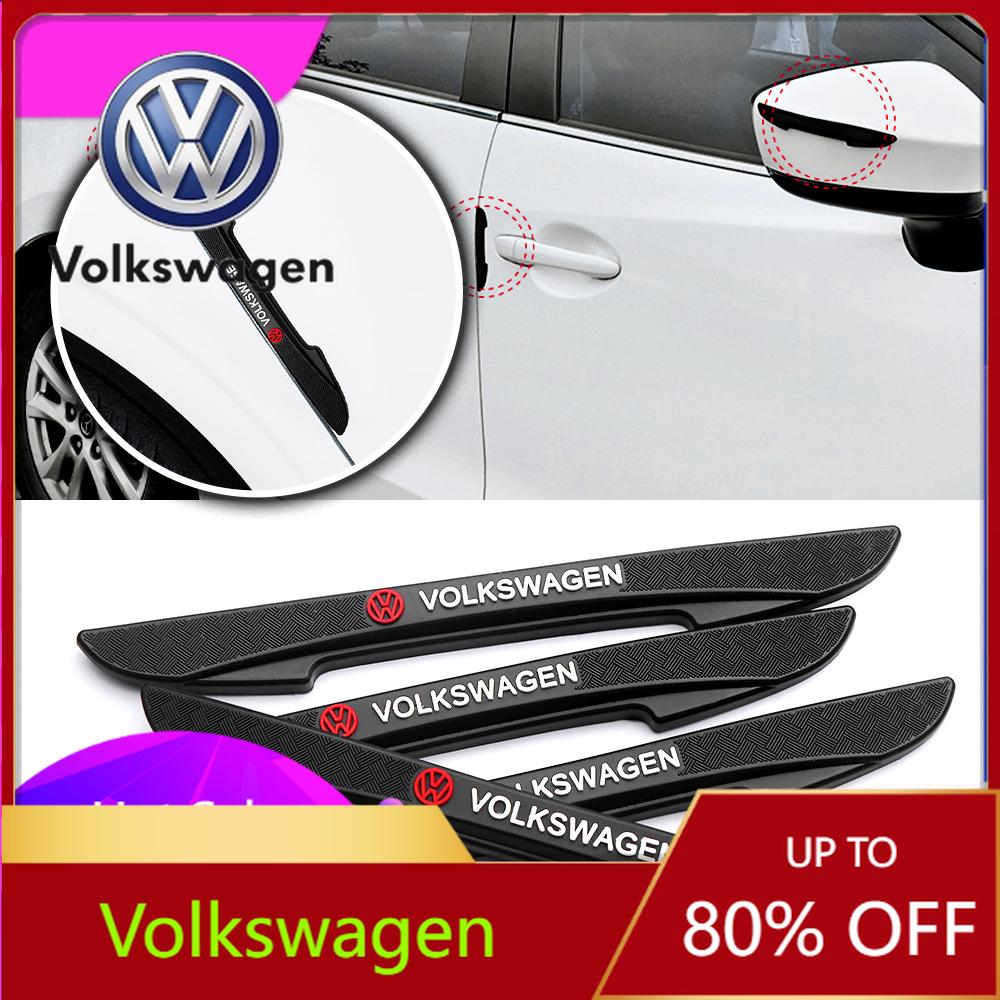 Valve Stems Caps Car Sticker For VW Volkswagen Jetta MK5 Golf 4pcs Rubber Car Door Edge Protector Sticker Anti Collision Anti-sc Yy1