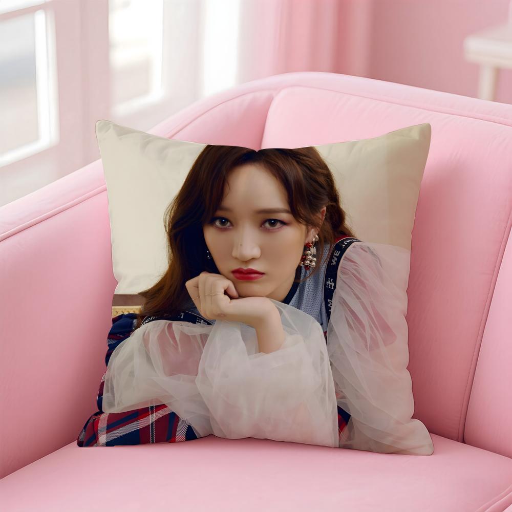 Popular fashion Chinese singer MMeng Jia Cushion Cover Pillow Case Soft Friendly Fabric Concealed Zipper