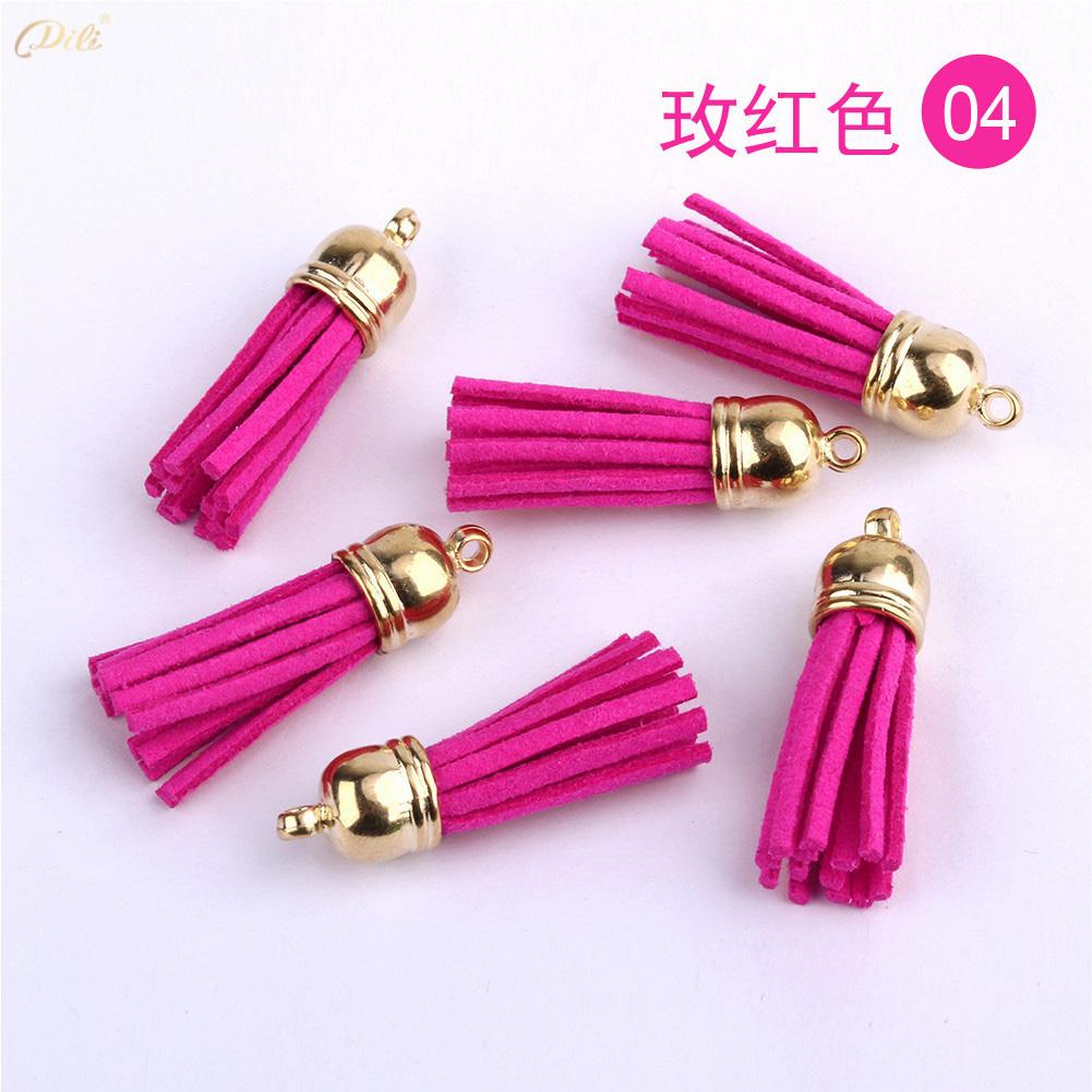 5/10/20Pcs 38mm Mini Leather Tassels Keychain Tassels For DIY Crafts Charms Earrings Bracelets Jewelry Making Supplies