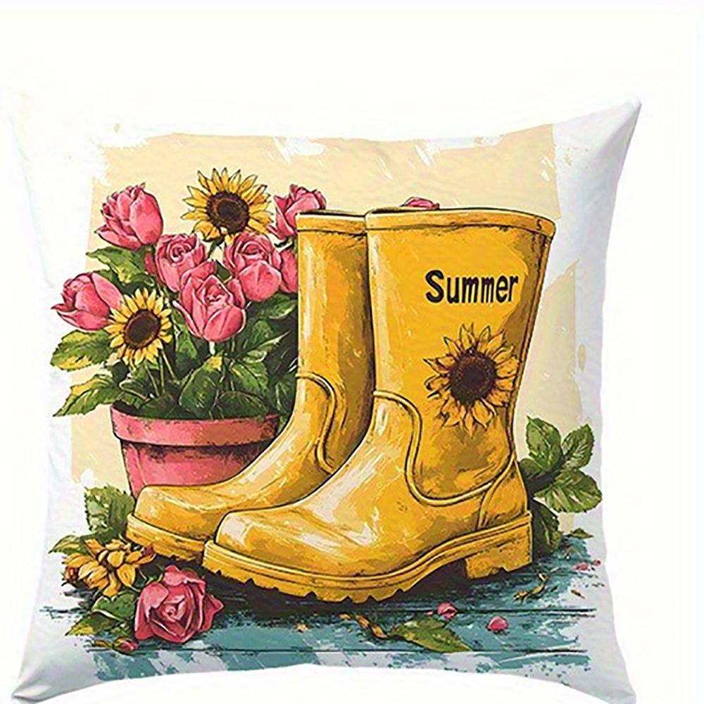 Sunflower Truck Pattern Pillow CoverSuitable for Sofa Car Bedroom Decorative Cushion Cover Pillow Cover