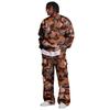 Set da Uomo con Felpa a Strati e Pantaloni Cargo con Vita Elasticizzata