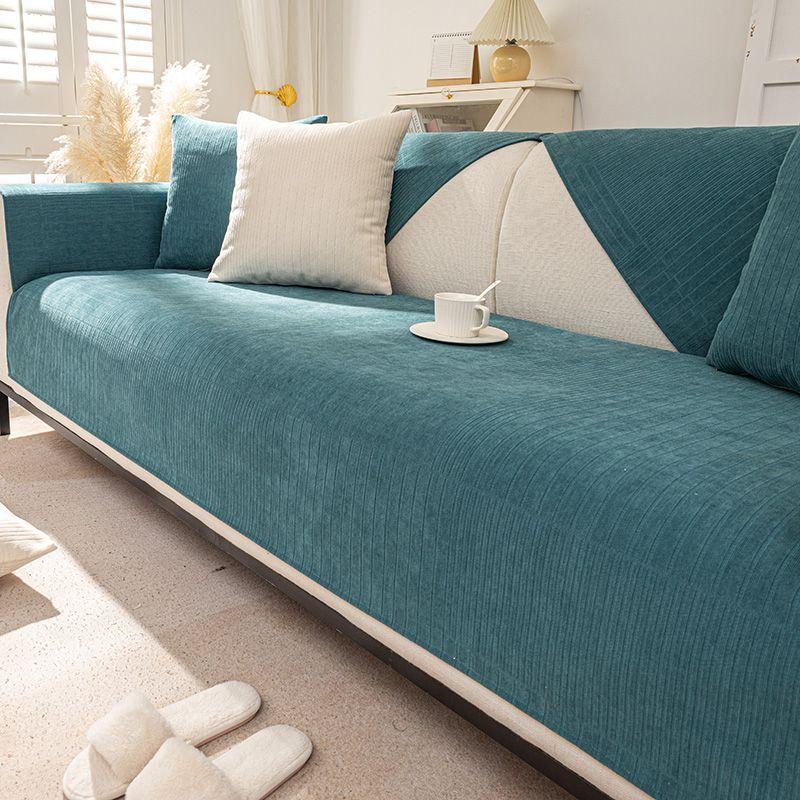Sofa Cushion Four Seasons Universal Chenille Non-Slip Simple Modern Nordic Solid Color High-End Universal Sofa Cover Cover Cloth