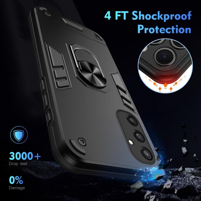 For Samsung Galaxy S25 S24 S23 Ultra Plus Case Magnetic Holder Ring Armor Shockproof Cases for Galaxy A53 A35 A34 A26 Back Cover