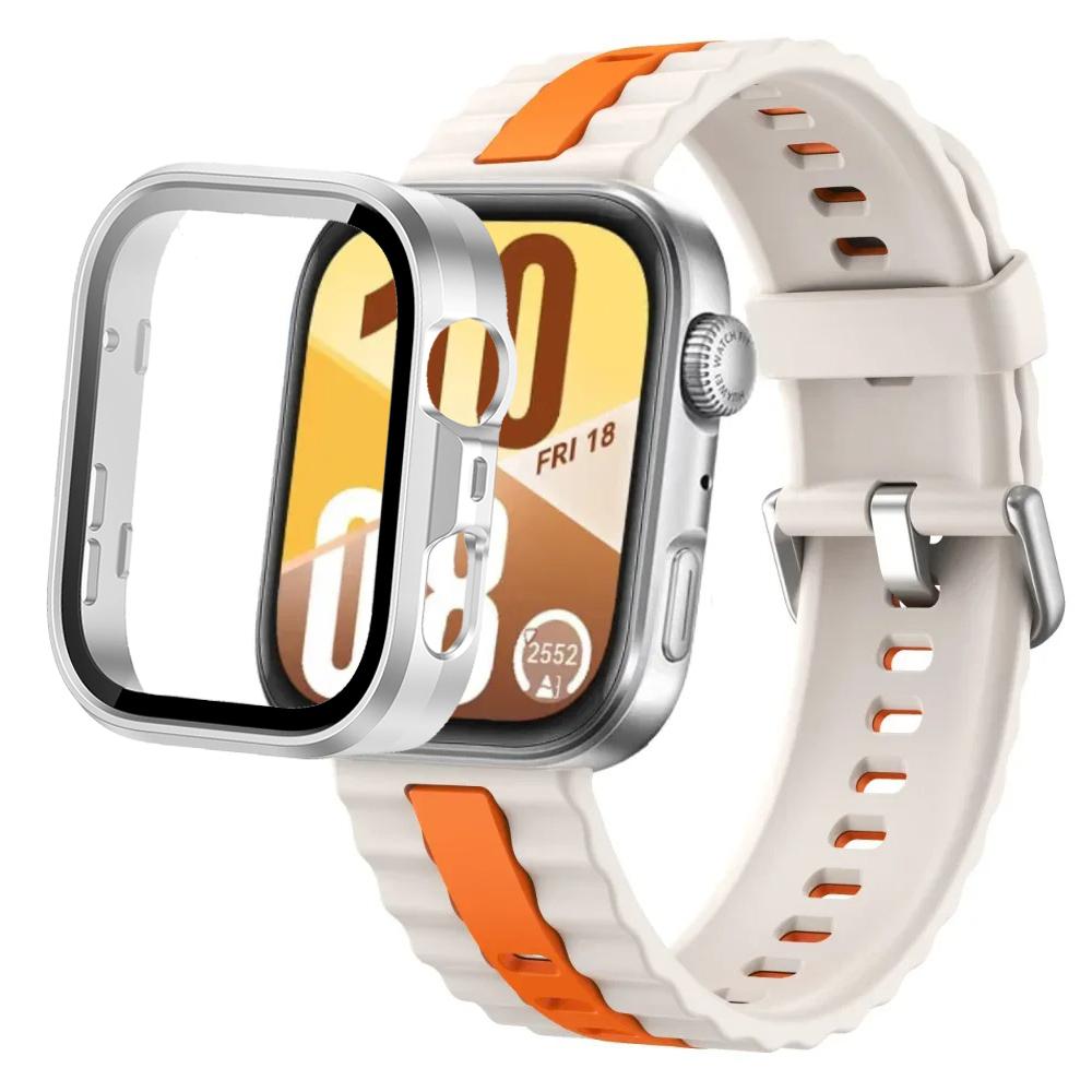 Silikonarmband+PC-Hülle für Huawei Watch Fit 4/Fit 4 Pro Intelligentes Armbandteile für Huawei Watch Fit 3 Uhr Schutzhülle