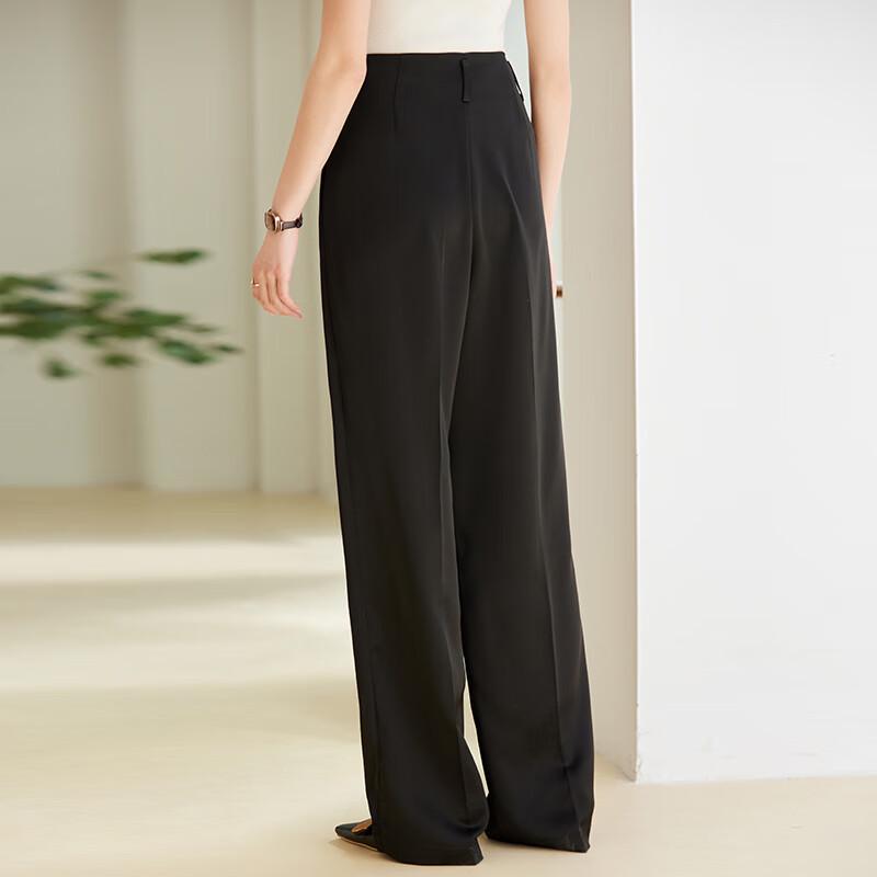 Women's High-Waisted Loose Straight Suit Pants