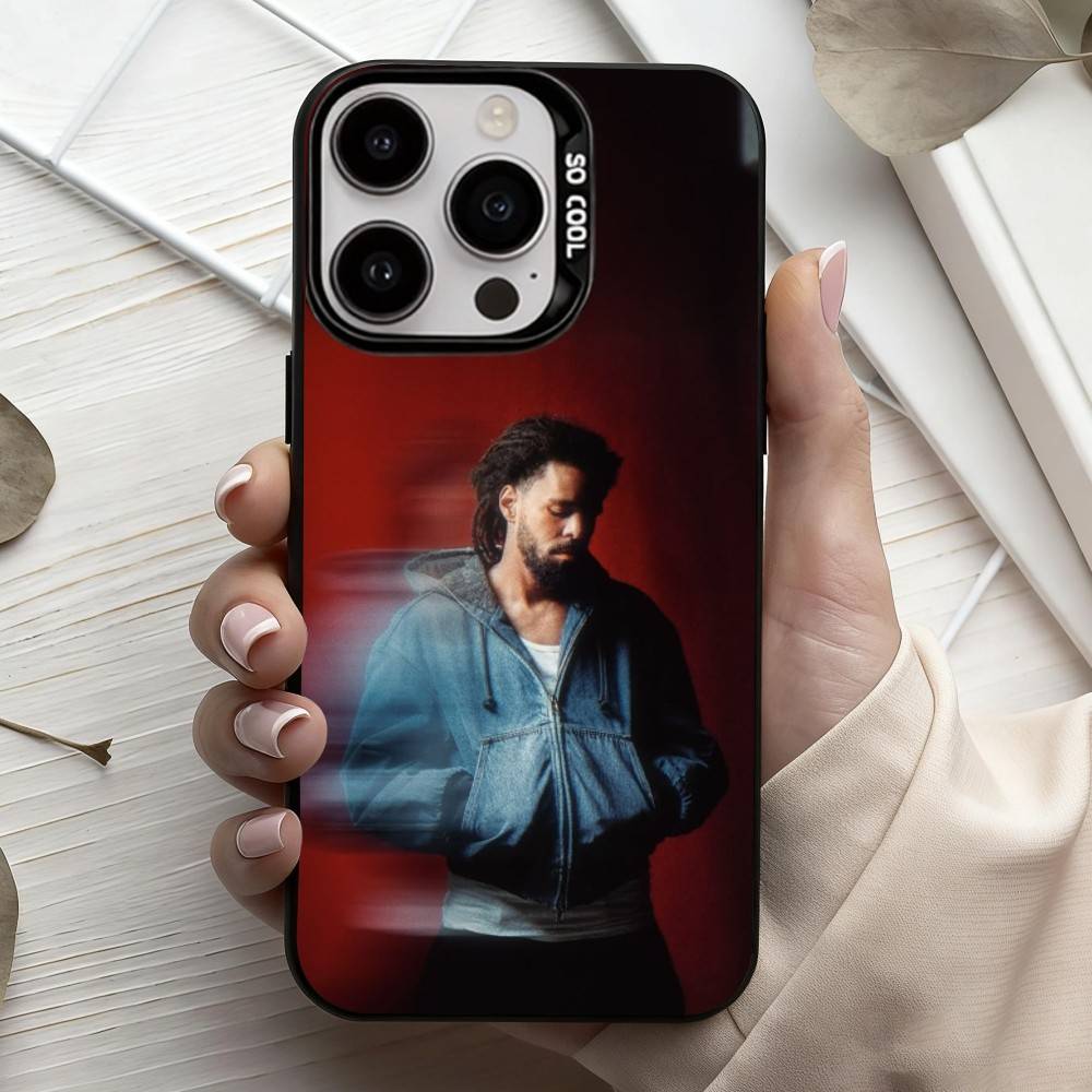 Rapper Singer J-J C-Cole-E Phone Case For iPhone17,16,15,14,13,12,11 Plus,Pro Max Candy Silver Plated Inside Cover