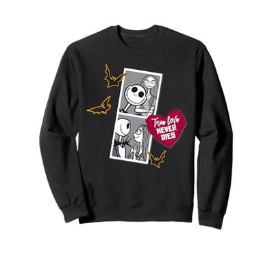 Tim Burton's The Nightmare Before Christmas Jack and Sally Hart Sweatshirt
