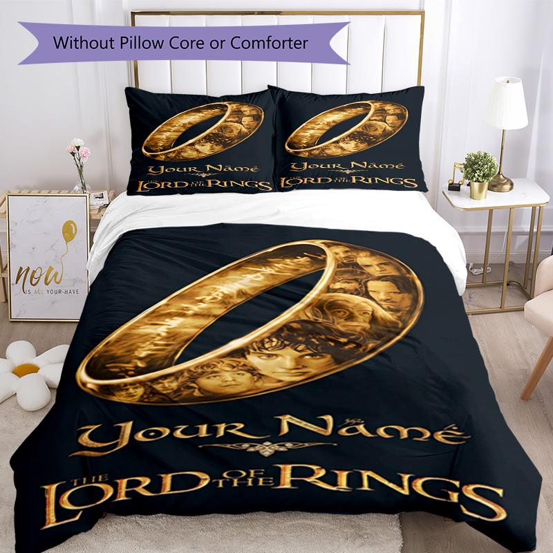 Lord Rings Customized Name Duvet Cover Set Suitable for Decorate room Breathable Duvet Cover Bedroom Decor