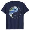 Erde Welt Yin Yang Symbol Grafik T-Shirt Unisex Atmungsaktive Baumwolle Rundhals Lässiges T-Shirt