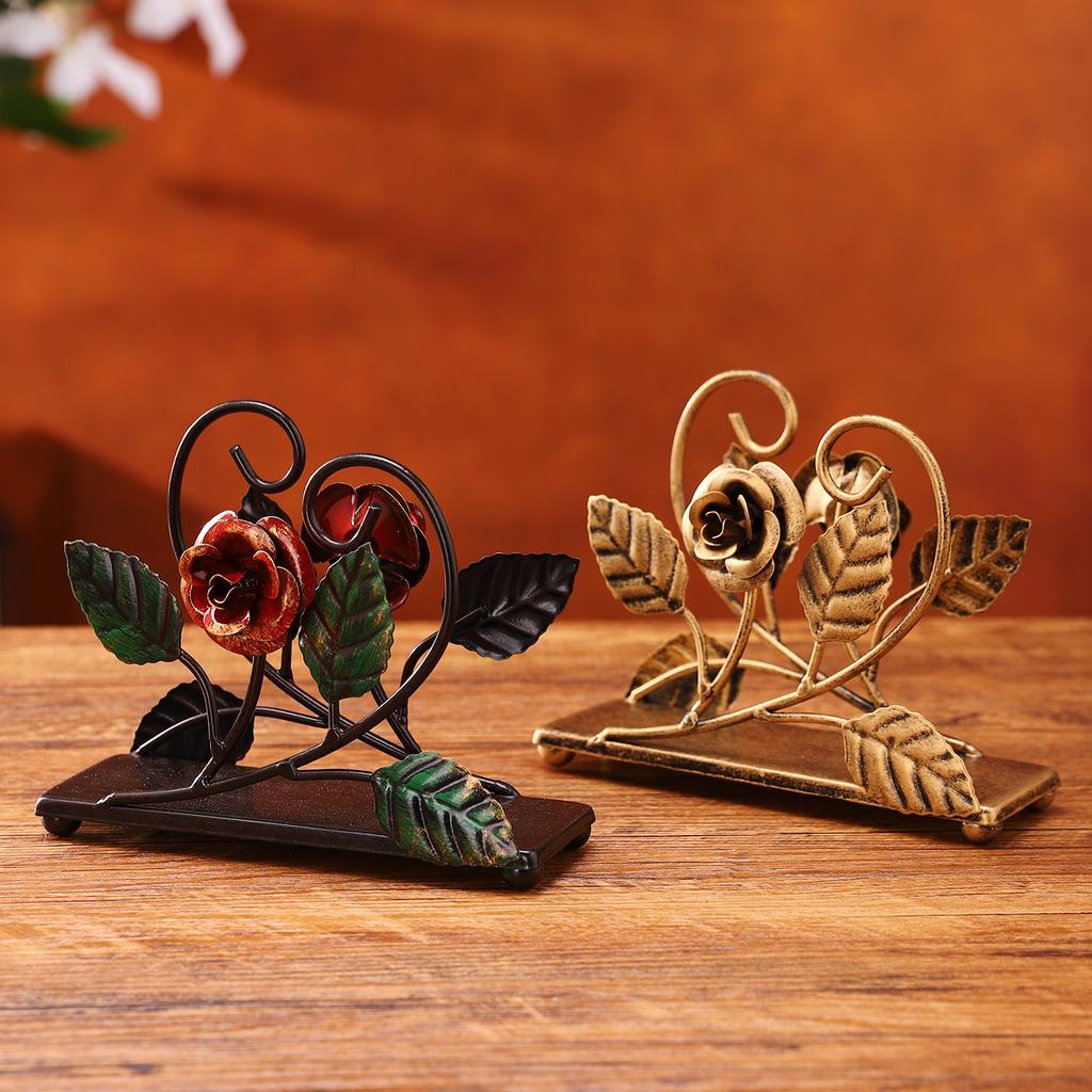 Creativity Iron Tissue Holder Countertop Napkin Storage Tissue Paper Storage Rack for Kitchen Coffee Shop Hotel