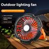 Rechargeable Portables Electric Fan With Led Light Tent Car Camping Hook for Traveler Nighttimes Activity