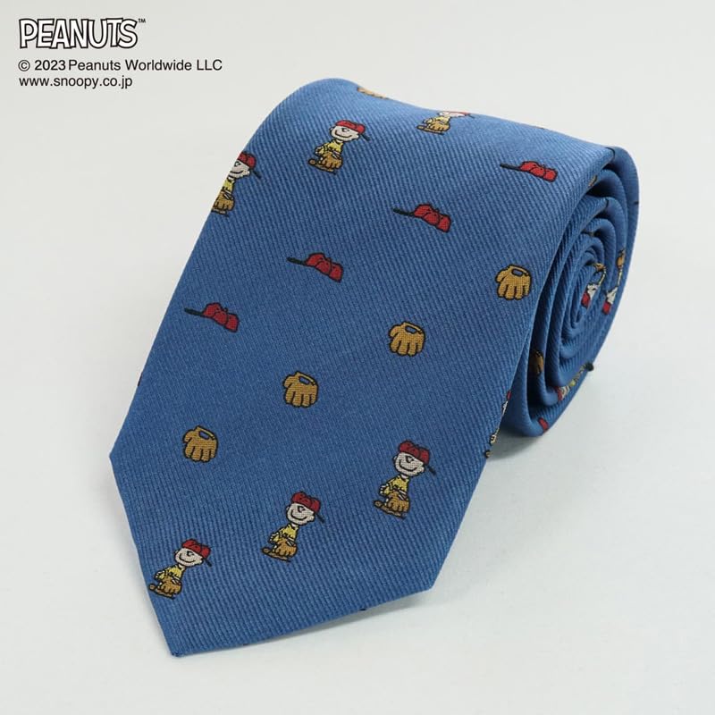 Peanuts Snoopy Tie PN918308 Blue SNOOPY Charlie Brown Brand Tie Character Gift