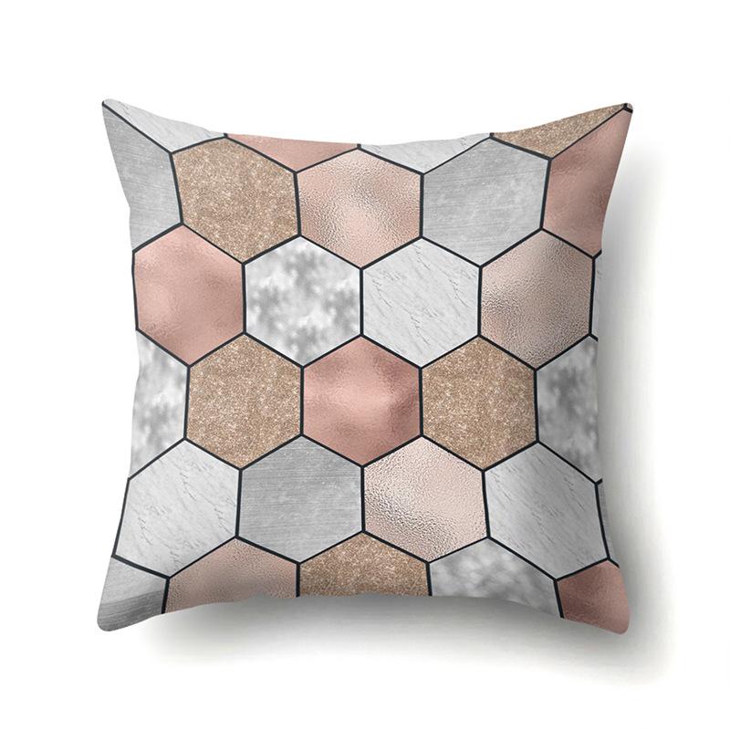 Polyester Pillow Case Automobile Decoration Home Printed Pillow Case Waist Cushion Cover Car Cushion Head Cushion Cover